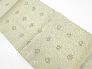 アンティーク　松皮菱に菊模様織り出し袋帯（材料）